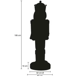 Decoración Navideña Xxl|Figuras De Navidad>DecoWoerner Cascanueces "Rey", 185 Cm multicolor