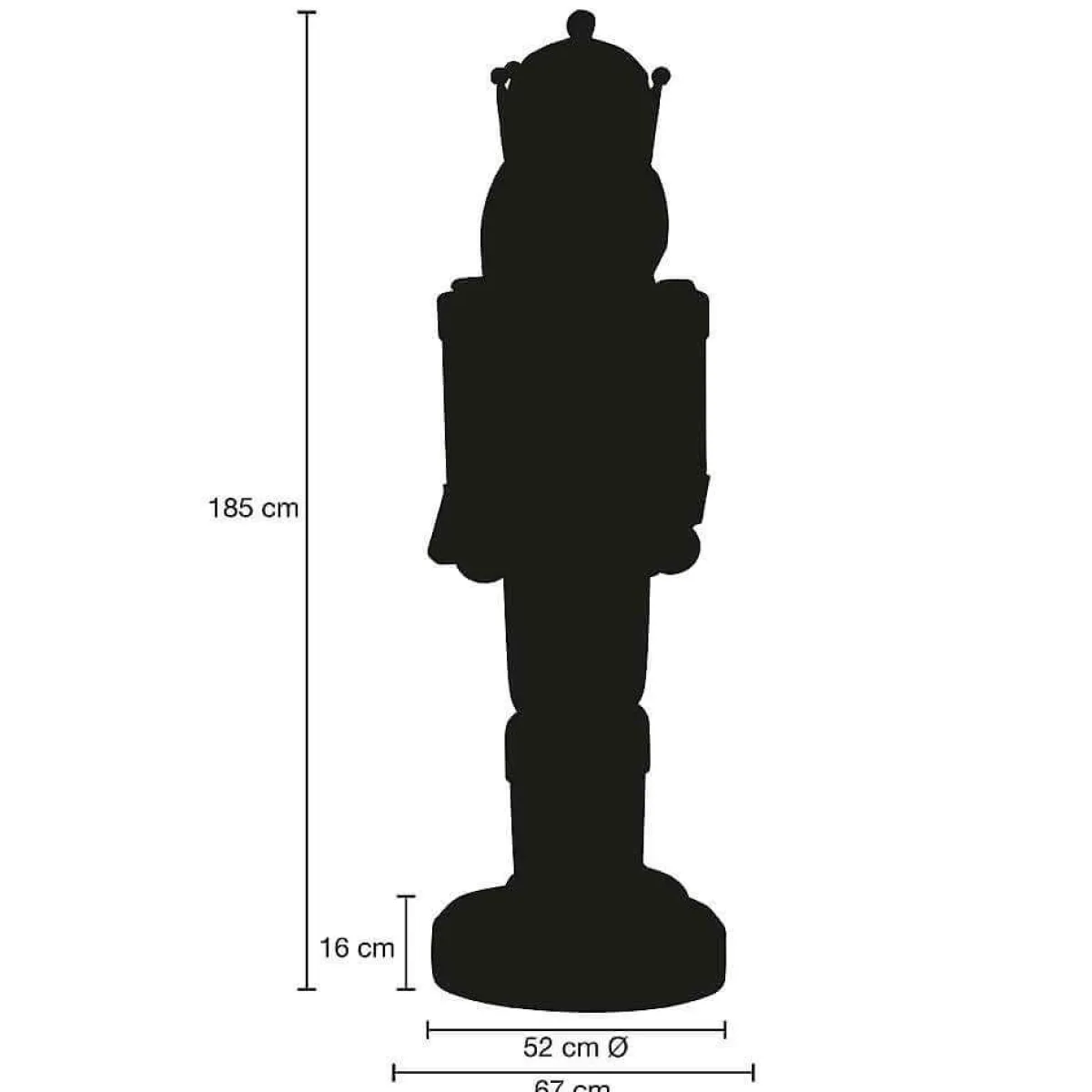 Decoración Navideña Xxl|Figuras De Navidad>DecoWoerner Cascanueces "Rey", 185 Cm rojo