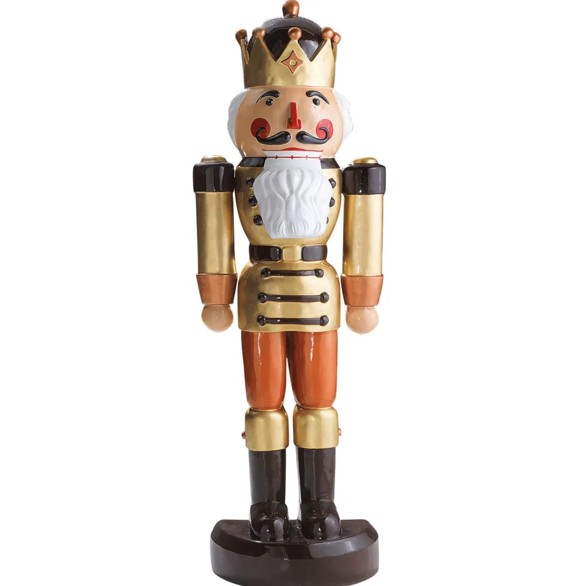 Decoración Navideña Xxl|Figuras De Navidad>DecoWoerner Cascanueces Rey Semiplástico 185 Cm, -marrón oro