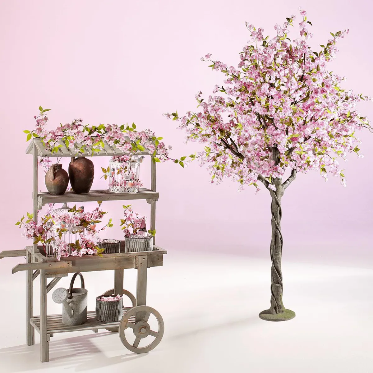 Decoración De Primavera|Árboles Artificiales>DecoWoerner Cerezo Artificial En Flor, 220 Cm, rosa