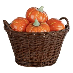 Decoración De Otoño|Macetas Y Artículos De Decoración>DecoWoerner Cesta De Mimbre Ø 43 Cm marrón