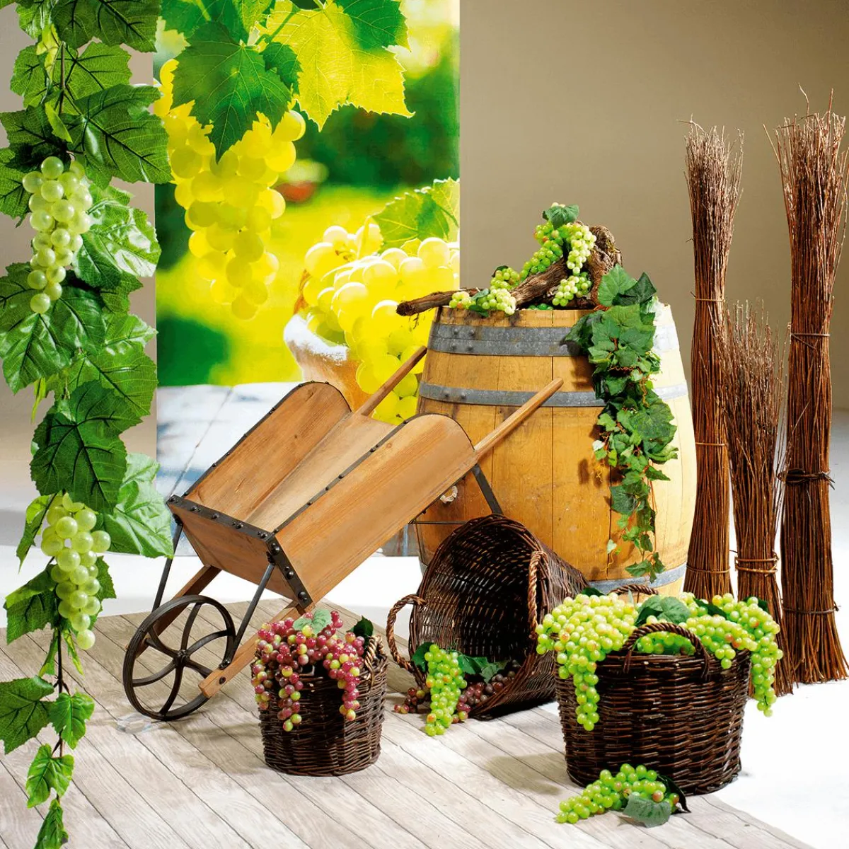 Decoración De Otoño|Macetas Y Artículos De Decoración>DecoWoerner Cesta De Mimbre 24 Cm marrón