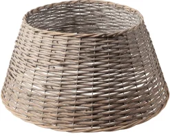 Macetas Y Artículos De Decoración|Árboles De Navidad Artificiales>DecoWoerner Cesta De Mimbre Anular Para árbol De Navidad, Ø 57 Cm Gris