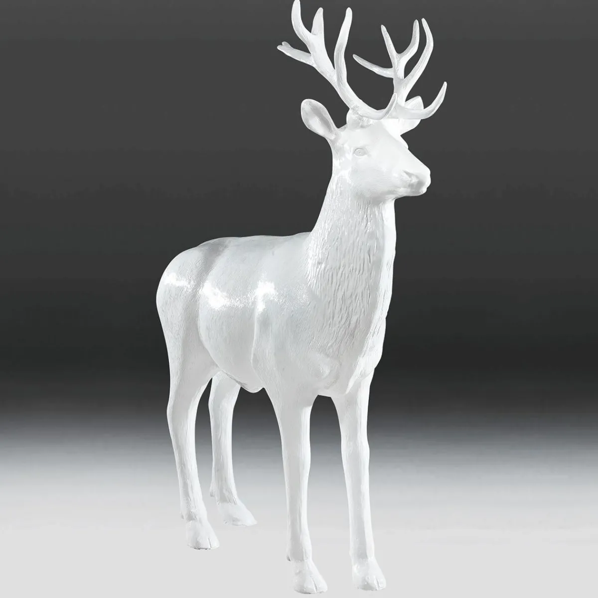 Decoración De Animales|Decoración Navideña Xxl>DecoWoerner Ciervo Deco De 231 Cm De Altura, blanco