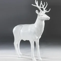 Decoración De Animales|Decoración Navideña Xxl>DecoWoerner Ciervo Deco De 231 Cm De Altura, blanco
