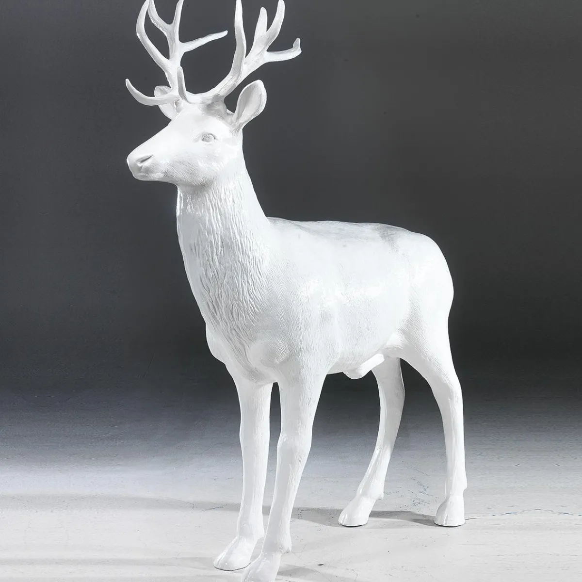 Decoración De Animales|Decoración Navideña Xxl>DecoWoerner Ciervo Deco De 231 Cm De Altura, blanco