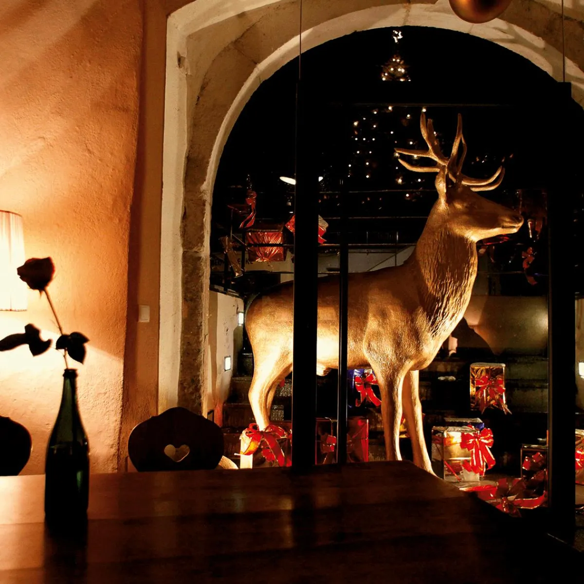 Decoración De Animales|Decoración Navideña Xxl>DecoWoerner Ciervo Deco De 231 Cm De Altura, blanco