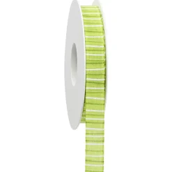 Cintas De Regalo|Go Green - Envoltorio Para Regalo Ecológico>DecoWoerner Cinta De Algodón Con Rayas 15 Mm, 18 M verde