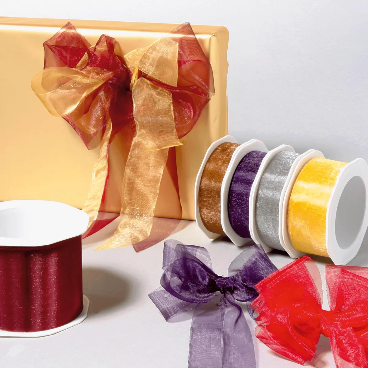 Cintas De Regalo>DecoWoerner Cinta De Chifón, Color , Anchura 25 Mm blanco