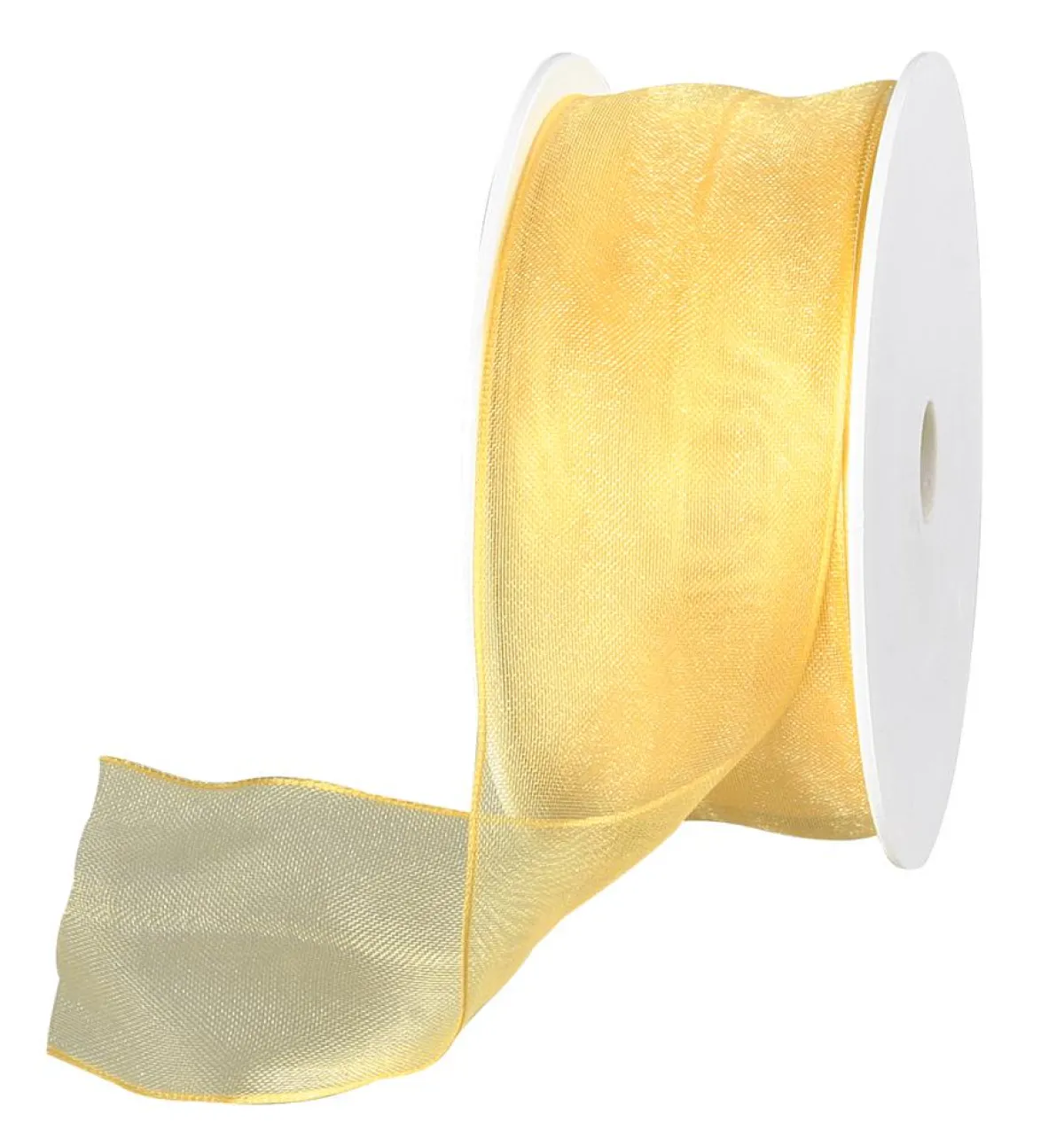 Cintas De Regalo>DecoWoerner Cinta De Chifón Con Alambre, Color , Anchura 40 Mm amarillo