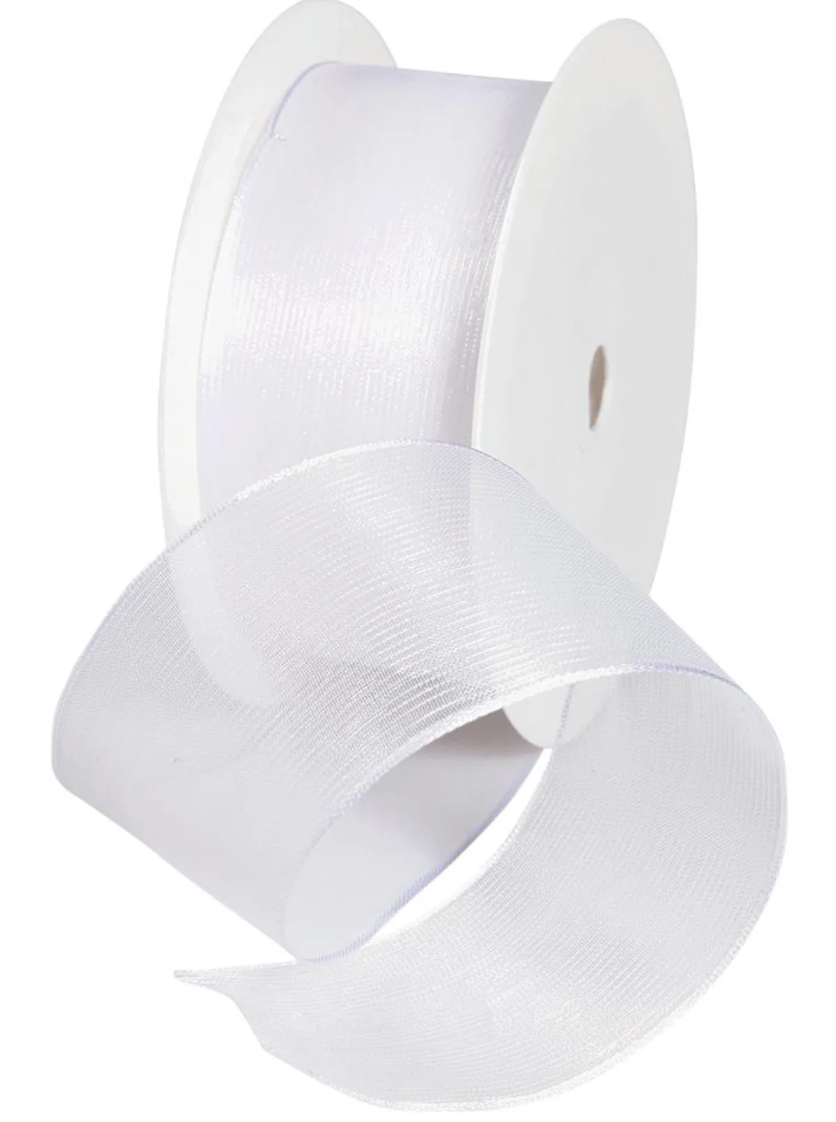 Cintas De Regalo>DecoWoerner Cinta De Chifón Con Alambre, Color , Anchura 40 Mm blanco