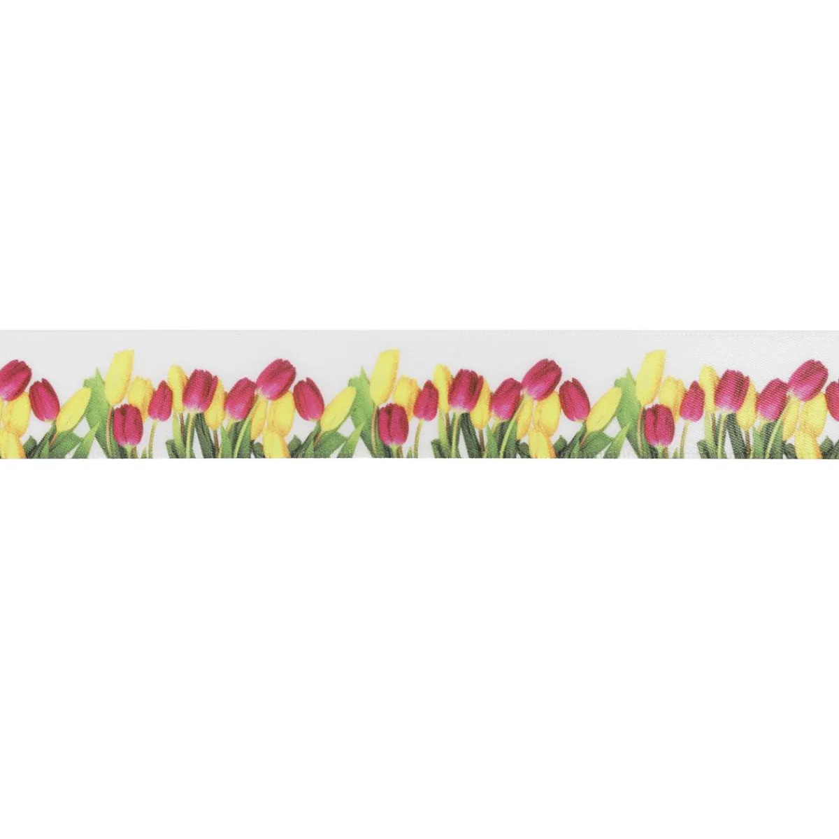 Cintas De Regalo>DecoWoerner Cinta De Regalo De Satén Con Motivo De Tulipanes, 23 Mm, 20 M multicolor