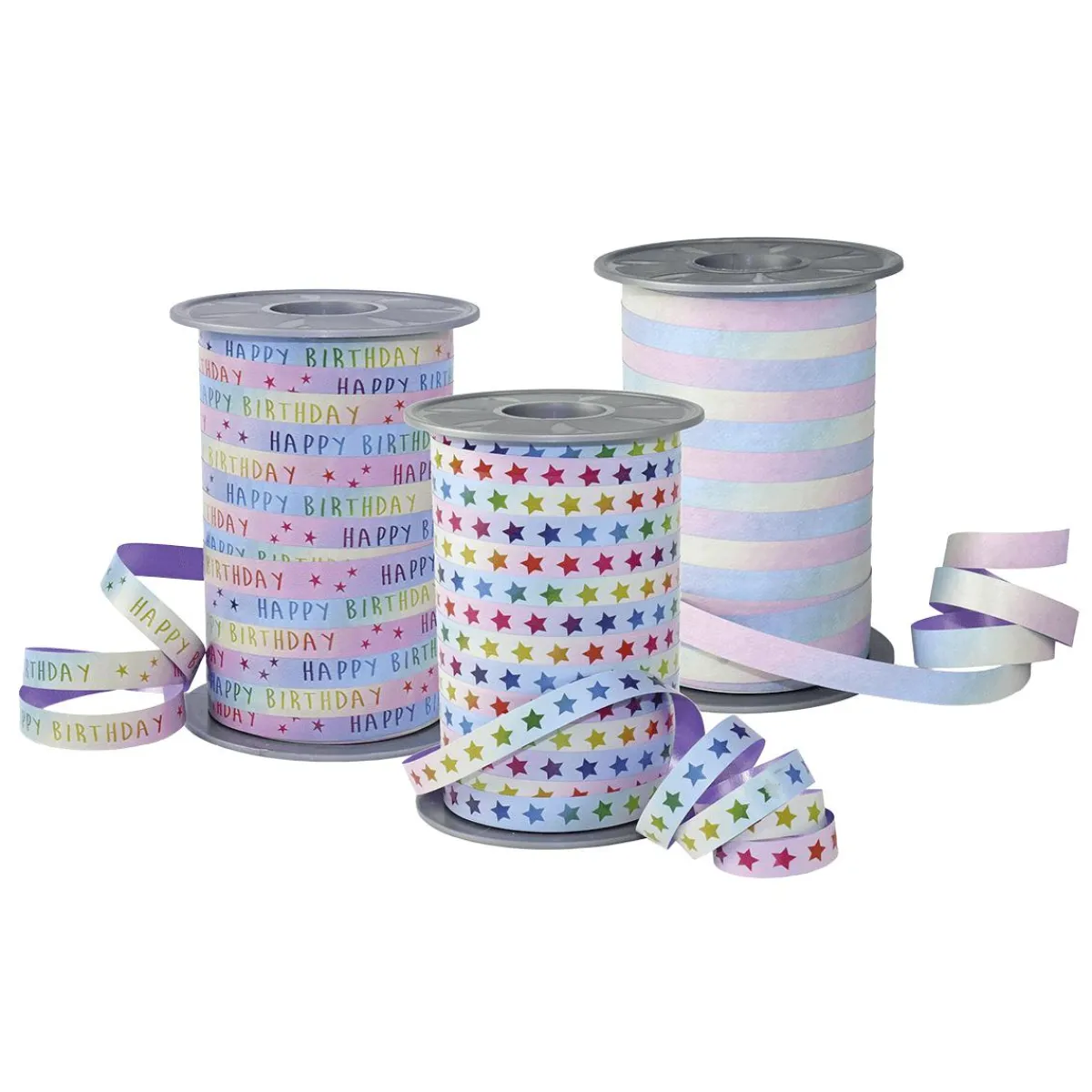 Cintas De Regalo>DecoWoerner Cinta De Regalo "Rainbow Birthday" Pastel 10mm, 200 M multicolor