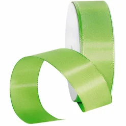 Cintas De Regalo>DecoWoerner Cinta De Tafetán Con Orillo 40 Mm, 50 M, Claro verde