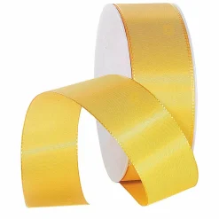 Cintas De Regalo>DecoWoerner Cinta De Tafetán Con Orillo 40 Mm, 50 M, Amarilla amarillo