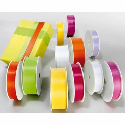 Cintas De Regalo>DecoWoerner Cinta De Tafetán Con Orillo 40 Mm, 50 M, Blanca blanco