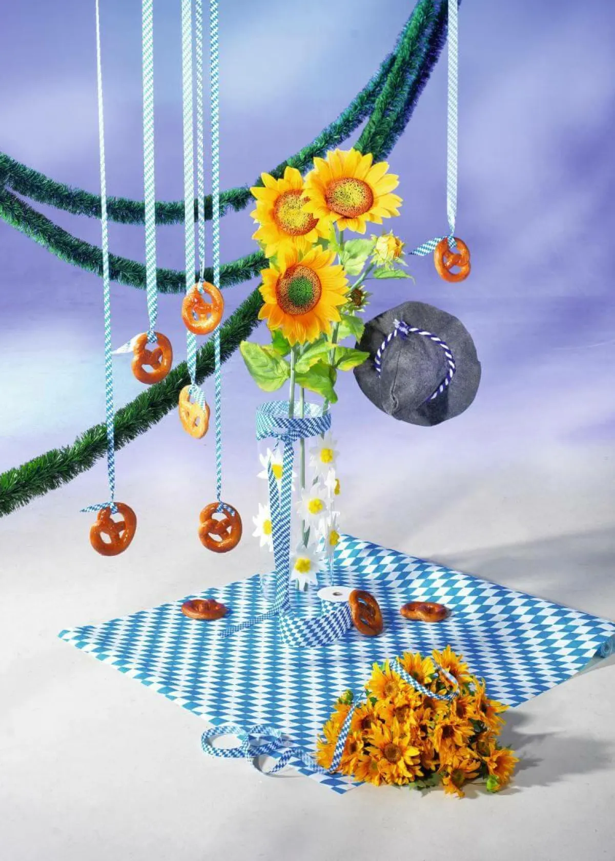 Cintas De Regalo|Decoración Temática>DecoWoerner Cinta De Tela "Baviera" 15 Mm 25 M azul
