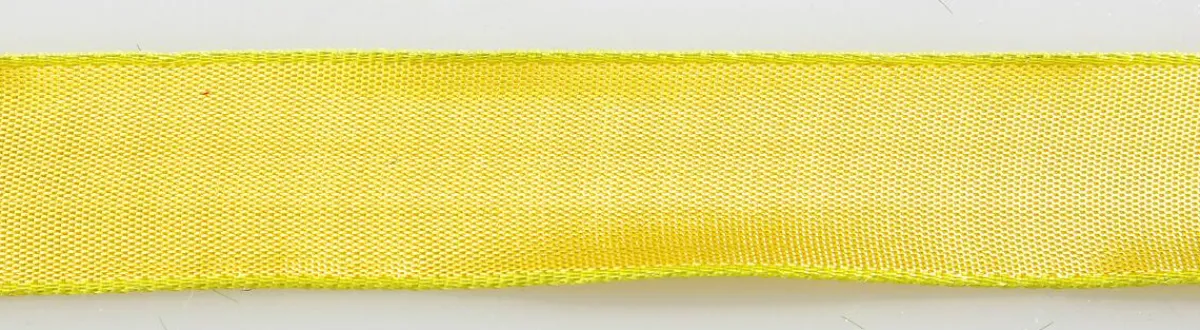 Cintas De Regalo>DecoWoerner Cinta De Tela Con Borde De Alambre, , Anchura 25 Mm amarillo