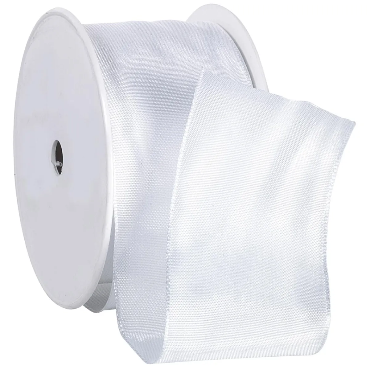 Cintas De Regalo>DecoWoerner Cinta De Tela Con Borde De Alambre, , Anchura 60 Mm blanco