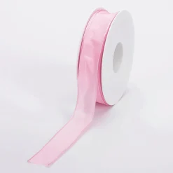 Cintas De Regalo>DecoWoerner Cinta De Tela De Regalo Con Borde De Alambre 25 Mm X 25 M rosa