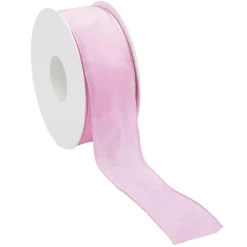 Cintas De Regalo>DecoWoerner Cinta De Tela De Regalo Con Borde De Alambre 40 Mm X 25 M rosa