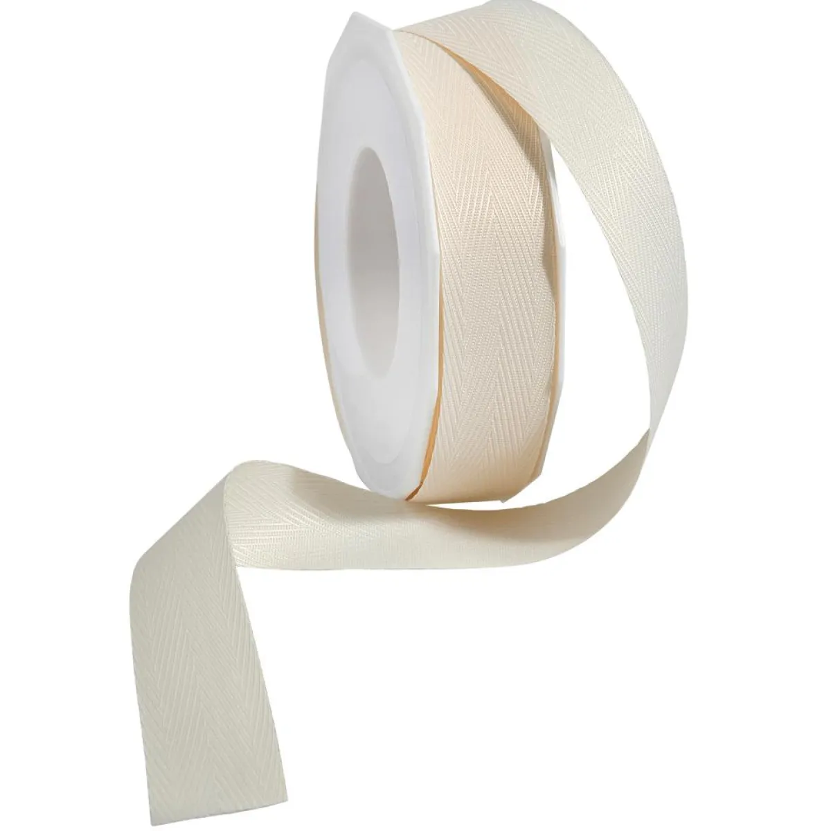Cintas De Regalo|Go Green - Envoltorio Para Regalo Ecológico>DecoWoerner Cinta De Tela Respetuosa Con El Medio Ambiente Hecha De Material Reciclado 15 Mm 25 M De Crema blanco