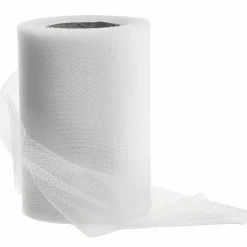 Cintas De Regalo>DecoWoerner Cinta De Tul, Anchura 100 Mm, Color blanco