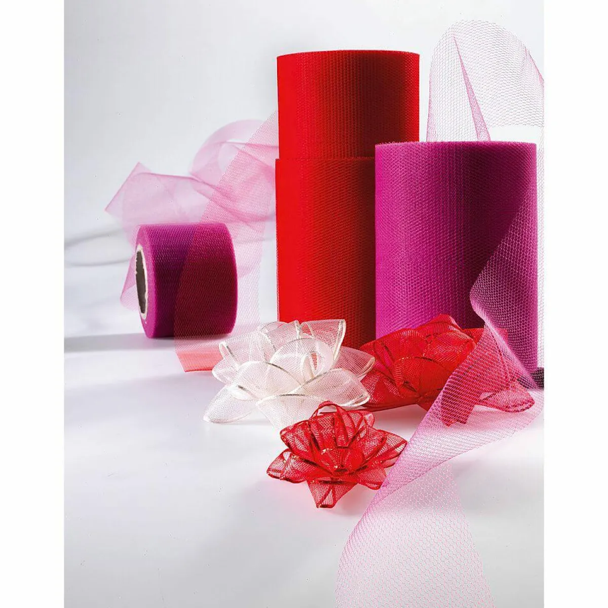 Cintas De Regalo>DecoWoerner Cinta De Tul, Anchura 100 Mm, Color Fucsia rosa