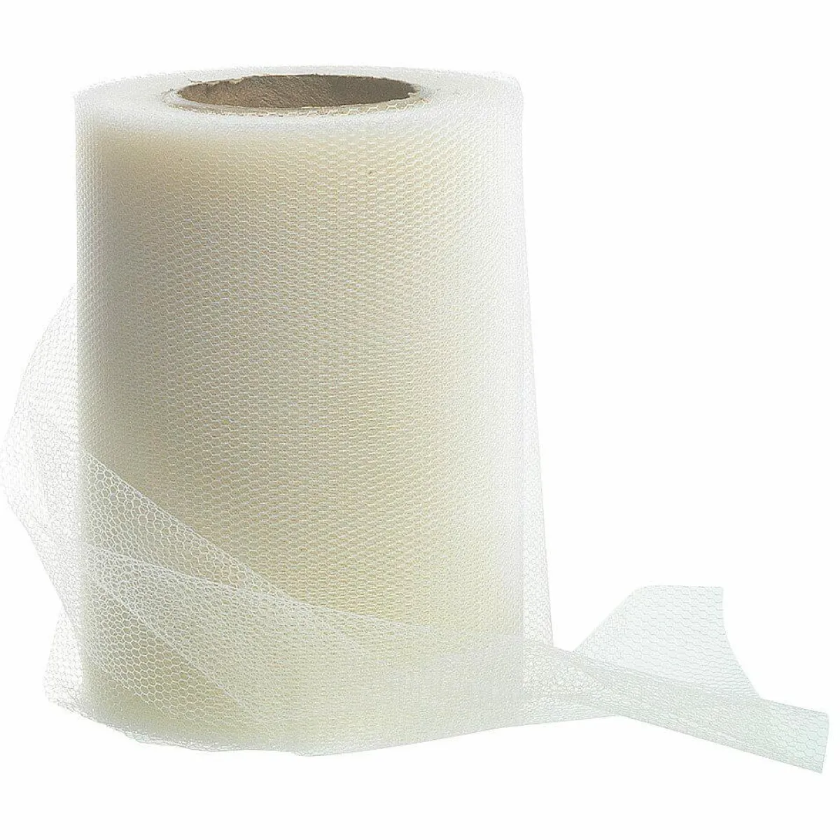 Cintas De Regalo>DecoWoerner Cinta De Tul, Anchura 100 Mm, Color Crema blanco