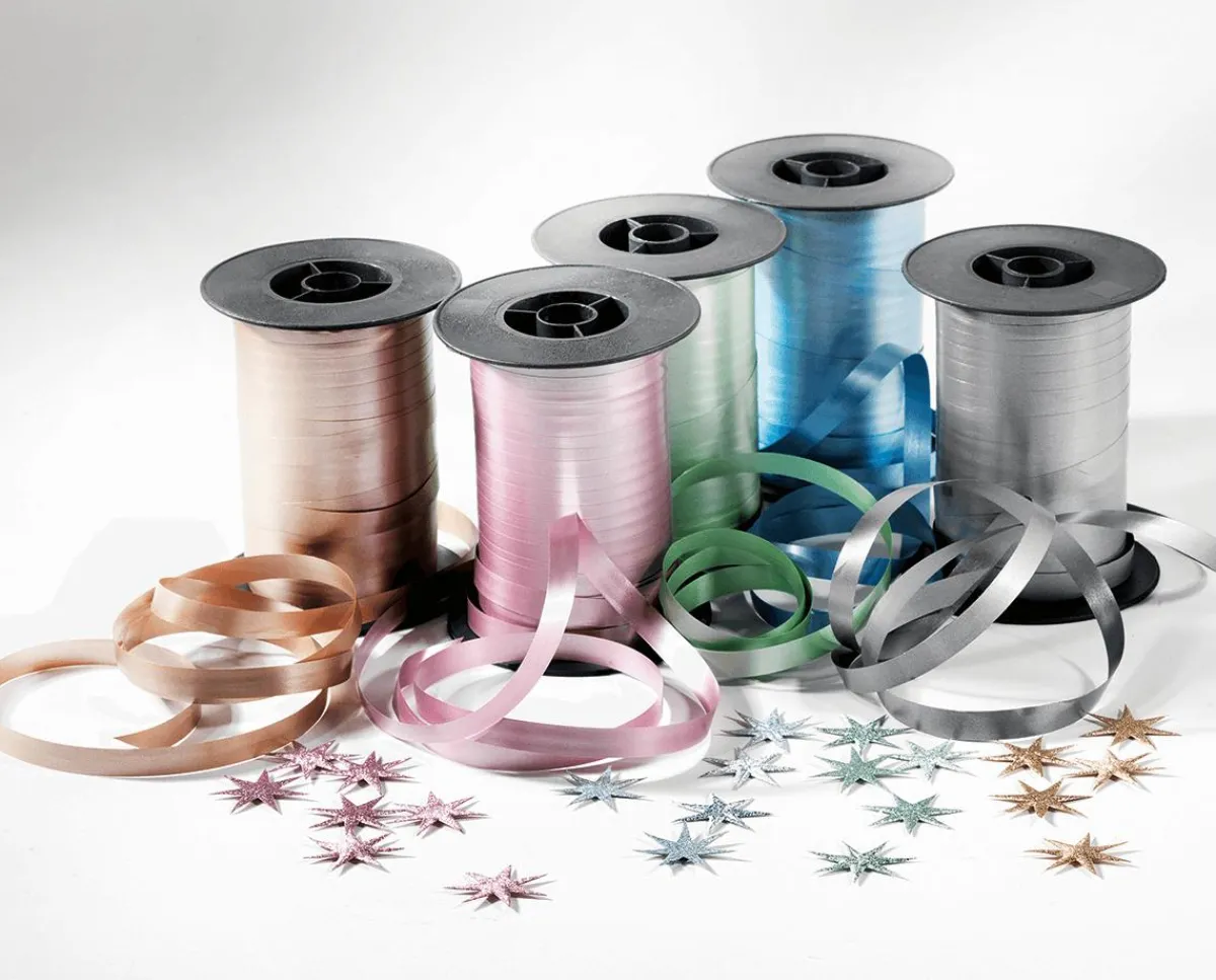 Cintas De Regalo>DecoWoerner Cinta Rizada Pastel, 10 Mm, 150 M, Perla Gris