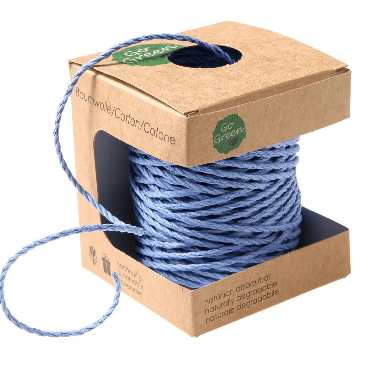 Cintas De Regalo|Go Green - Envoltorio Para Regalo Ecológico>DecoWoerner Cinta Rizadora EcCordón De Algodón Respetuoso Con El Medio Ambiente Hecho De Material Degradable 3 Mm 30 M Claroológica De Material Degradable 10 Mm 100 M De Rojo azul