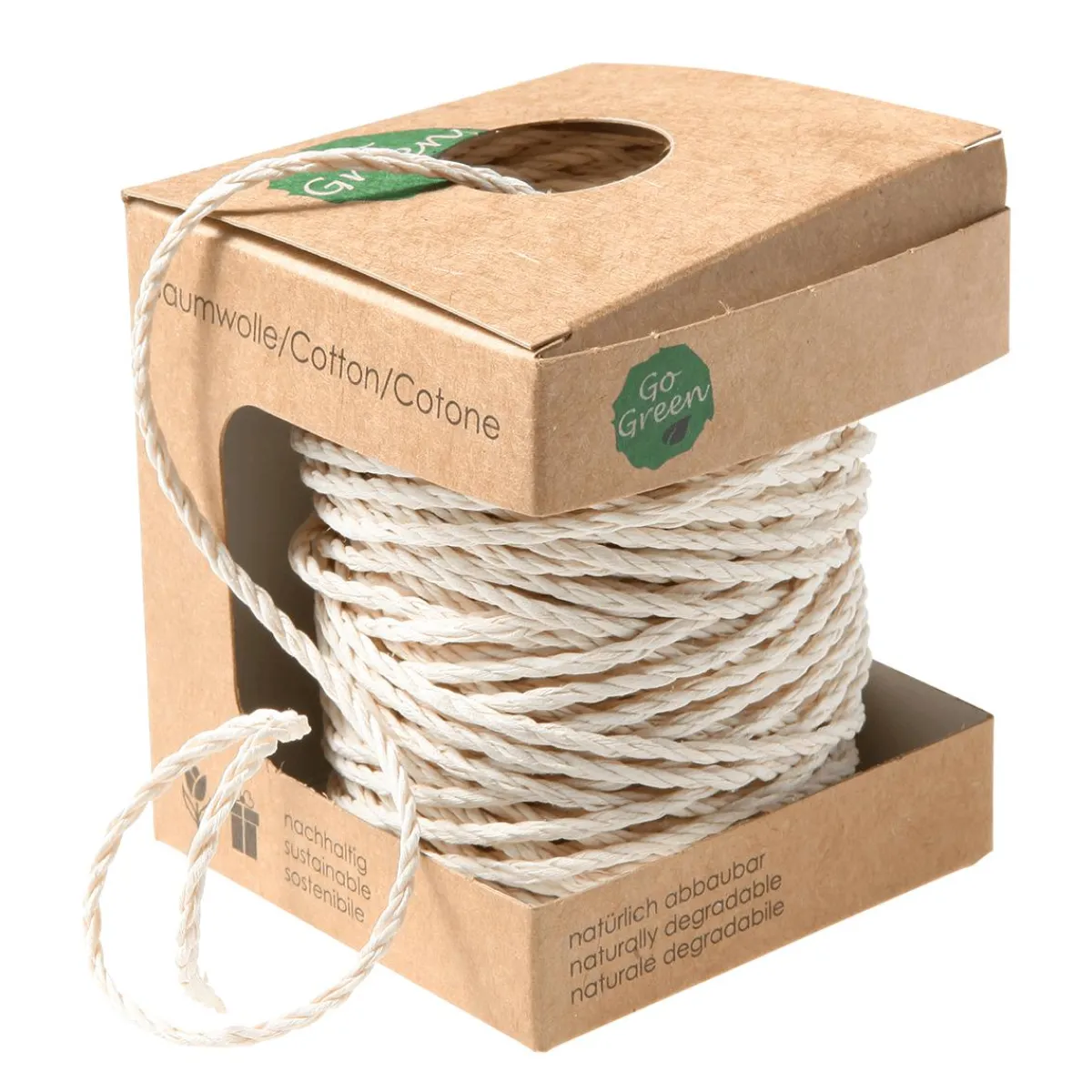 Cintas De Regalo|Go Green - Envoltorio Para Regalo Ecológico>DecoWoerner Cinta Rizadora EcCordón De Algodón Respetuoso Con El Medio Ambiente Hecho De Material Degradable 3 Mm 30 M Azul Claroológica De Material Degradable 10 Mm 100 M De Crema blanco