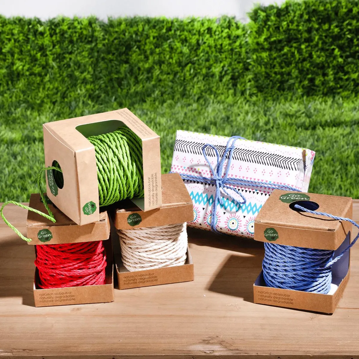 Cintas De Regalo|Go Green - Envoltorio Para Regalo Ecológico>DecoWoerner Cinta Rizadora EcCordón De Algodón Respetuoso Con El Medio Ambiente Hecho De Material Degradable 3 Mm 30 M Azul Claroológica De Material Degradable 10 Mm 100 M De Crema blanco