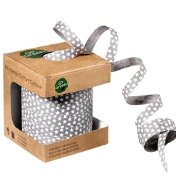 Cintas De Regalo|Go Green - Envoltorio Para Regalo Ecológico>DecoWoerner Cinta Rizadora Ecológica Con Motivo De Estrella 10 Mm 100 M Gris