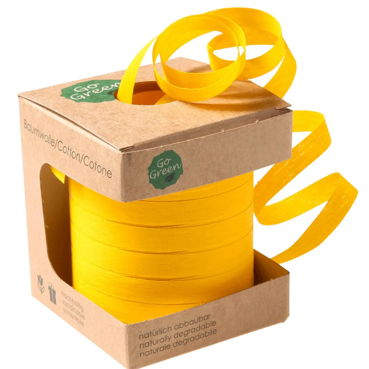 Cintas De Regalo|Go Green - Envoltorio Para Regalo Ecológico>DecoWoerner Cinta Rizadora Ecológica De Material Degradable 10 Mm 100 M De amarillo