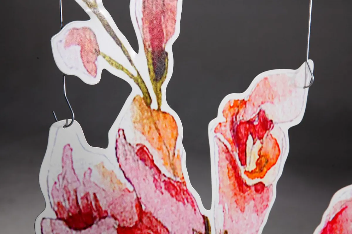 Decoración De Primavera>DecoWoerner Colgante De Exposición "Dedalera" Anchura 156 Cm rojo