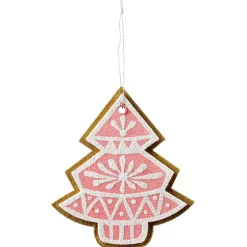 Figuras De Navidad>DecoWoerner Colgante De Navidad Abeto De Jengibre 13 Cm 4 Piezas rosa