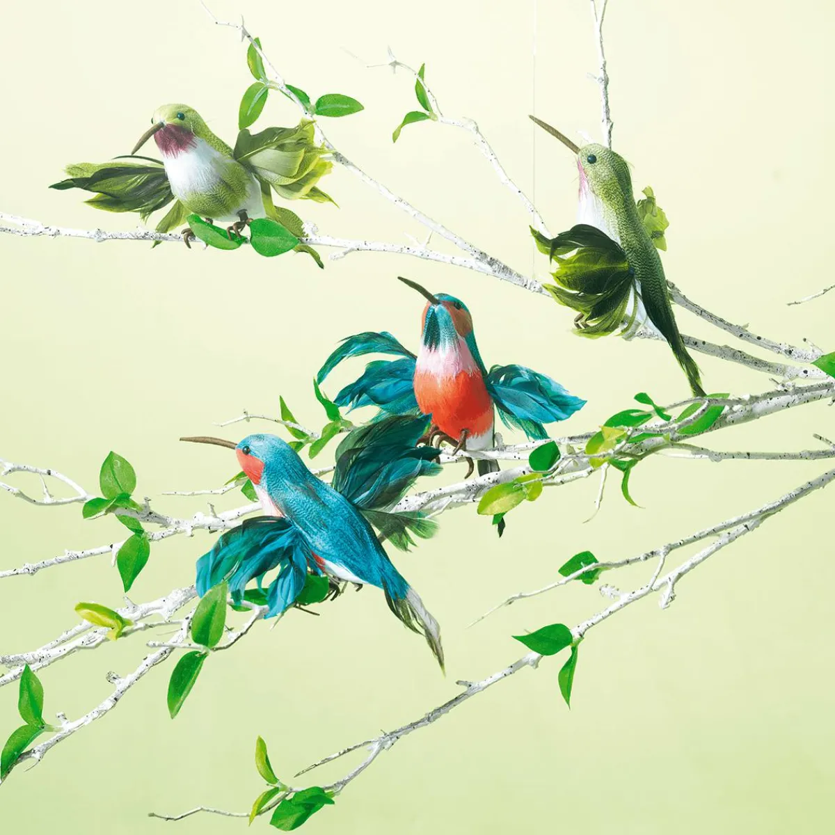 Decoración De Animales|Decoración De Verano>DecoWoerner Colibríes Decorativos 18 Cm , 3 Piezas azul