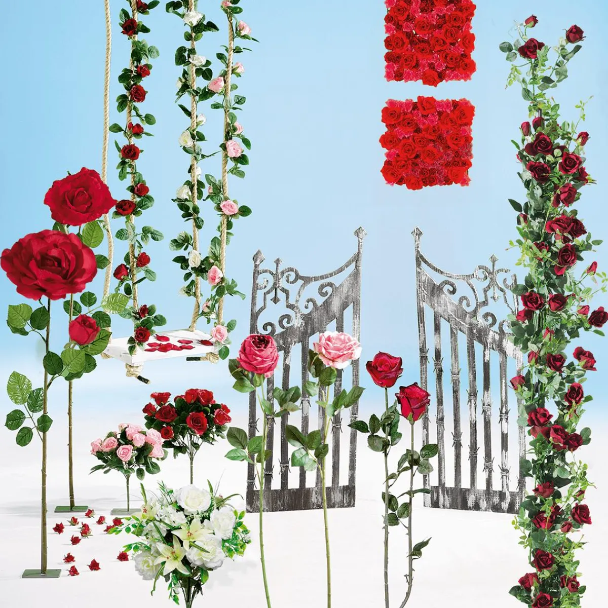 Decoración De Verano|Decoración De Primavera>DecoWoerner Columpio Decorativo, Longitud: 155 Cm blanco