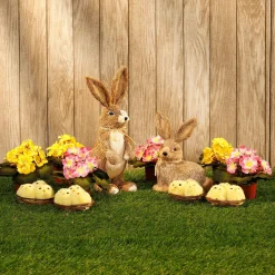 Decoración De Animales|Decoración De Pascua>DecoWoerner Conejito De Pascua Deco Sentado 24 Cm marrón