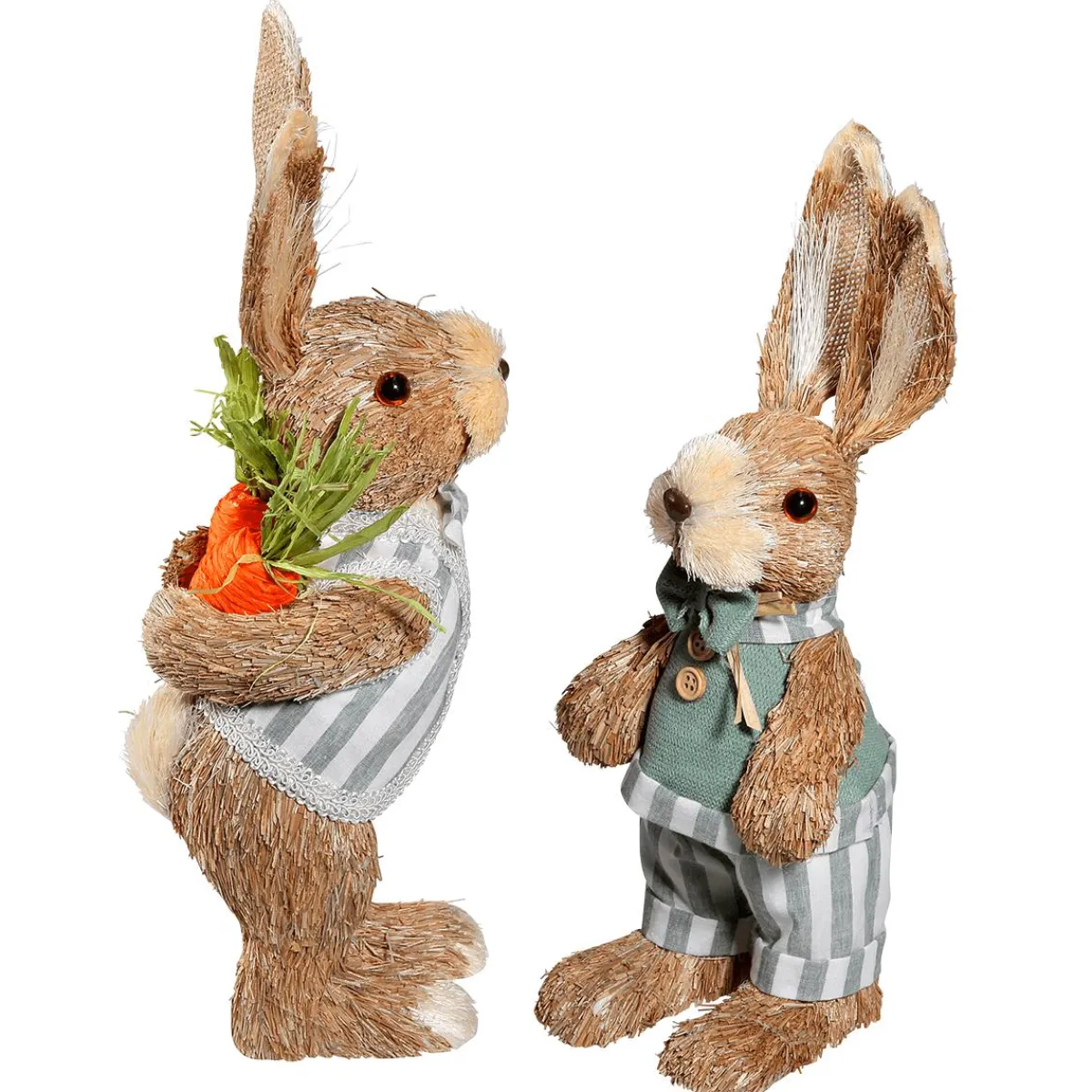 Decoración De Animales|Decoración De Pascua>DecoWoerner Conejitos De Pascua 2 Piezas 30 & 35 Cm marrón