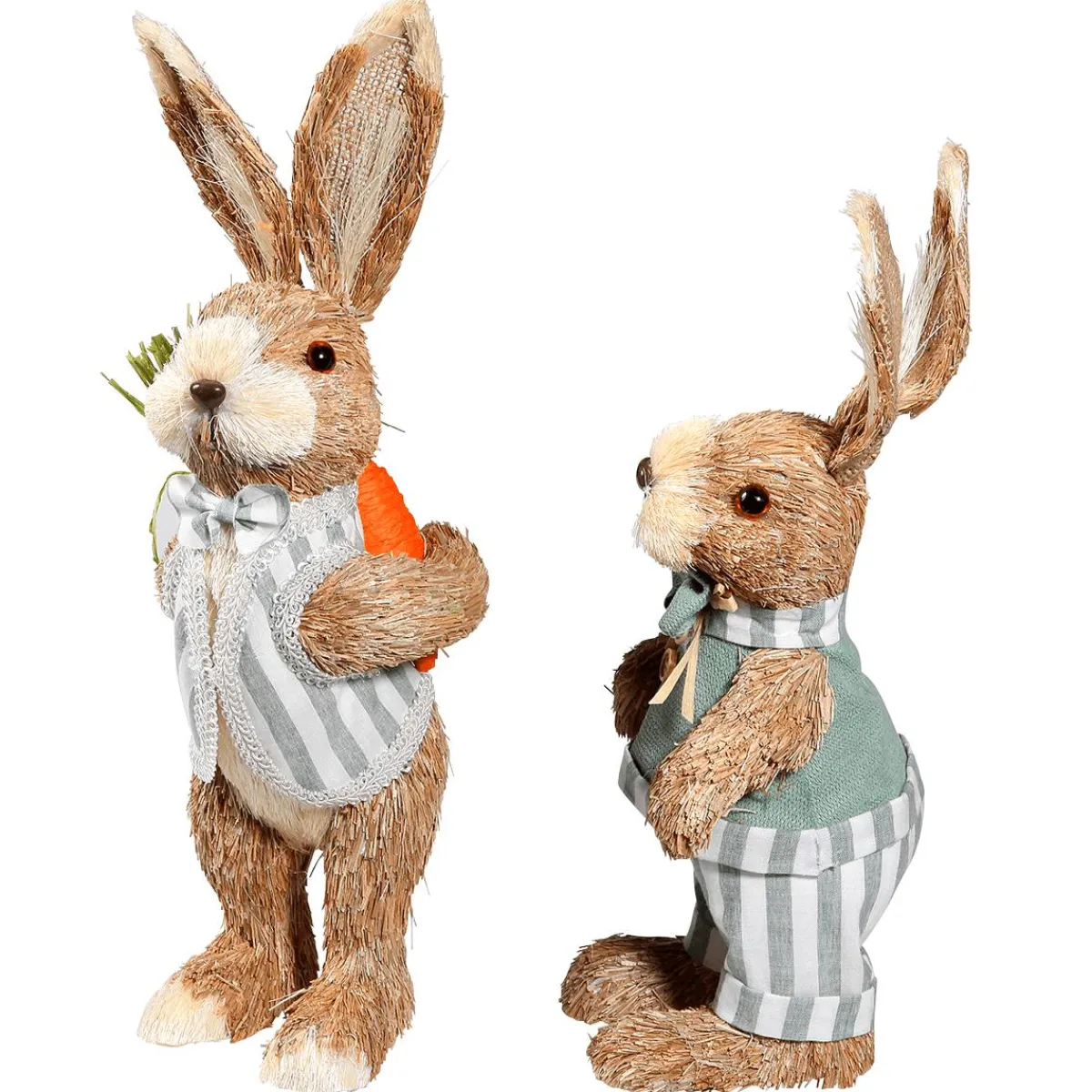Decoración De Animales|Decoración De Pascua>DecoWoerner Conejitos De Pascua 2 Piezas 30 & 35 Cm marrón
