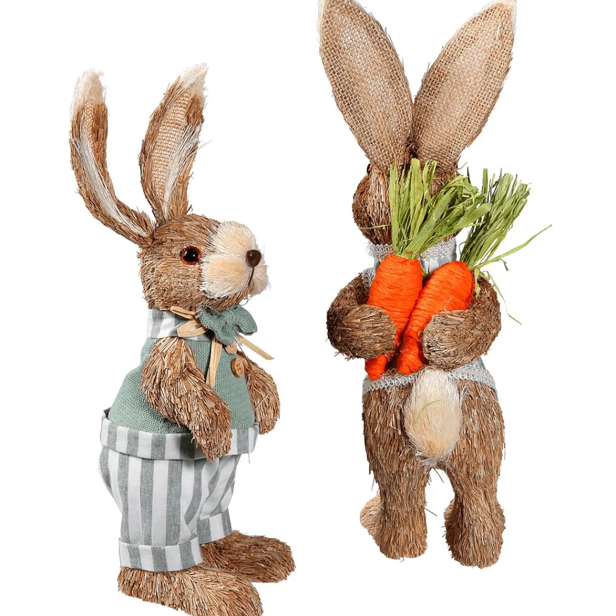 Decoración De Animales|Decoración De Pascua>DecoWoerner Conejitos De Pascua 2 Piezas 30 & 35 Cm marrón
