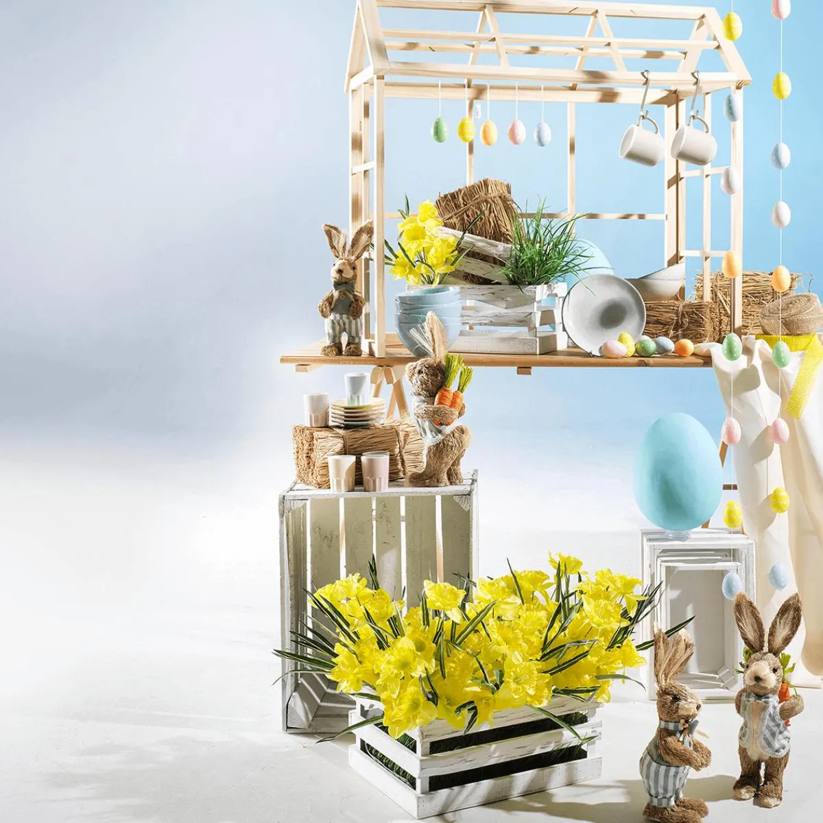 Decoración De Animales|Decoración De Pascua>DecoWoerner Conejitos De Pascua 2 Piezas 30 & 35 Cm marrón