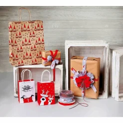 Bolsas De Regalo Y Bolsas Portátiles>DecoWoerner Conjunto De Bolsas De Regalo Navidad 11 X 15 Cm rojo