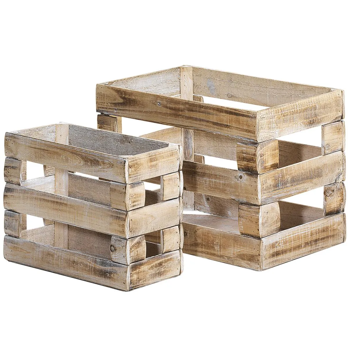 Expositores Para Tiendas|Decoración Natural>DecoWoerner Conjunto De Cajas De Madera Beige