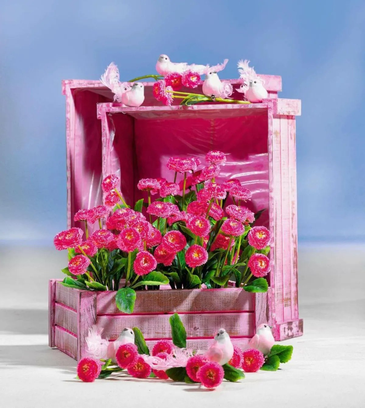 Expositores Para Tiendas|Macetas Y Artículos De Decoración>DecoWoerner Conjunto De Cajas De Madera, rojo