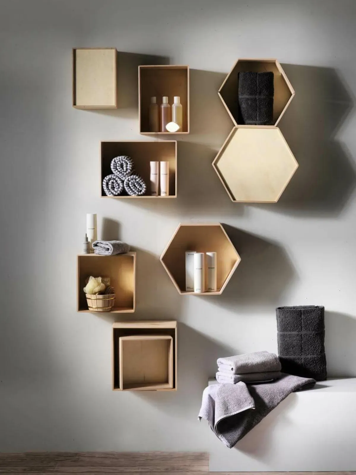 Expositores Para Tiendas|Decoración De Verano>DecoWoerner Conjunto De Cajas De Madera Rectangular 3 Piezas Madera natural