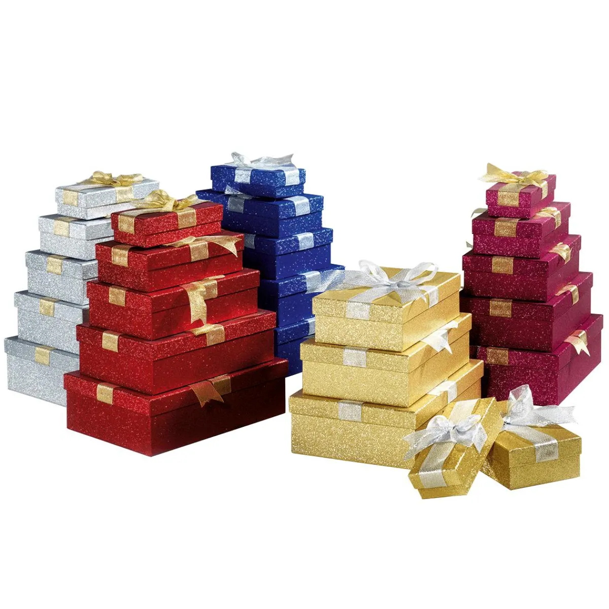 Cajas De Regalo>DecoWoerner Conjunto De Cajas De Regalo Rojas, 5 Piezas rojo