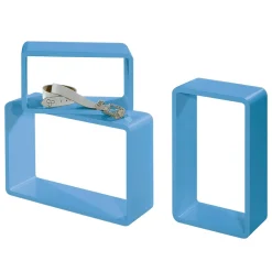 Expositores Para Tiendas>DecoWoerner Conjunto De Estantes "Lounge" Claro 3 Pz. azul